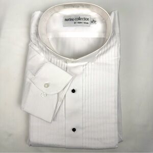 NWT Martino Collection Men’s White Dress Shirt Long Sleeve Formal, Large 36/37